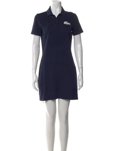 Pre-owned Lacoste Mini Dress In Blue