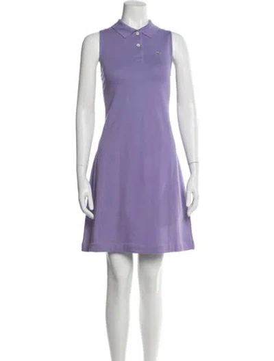 Pre-owned Lacoste Mini Dress In Blue