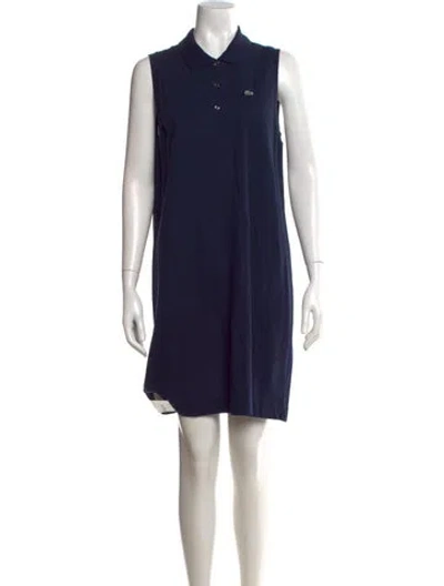 Pre-owned Lacoste Mini Dress In Blue