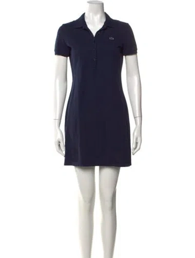 Pre-owned Lacoste Mini Dress In Blue