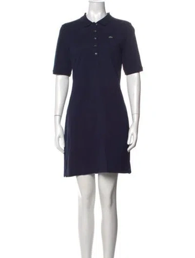 Pre-owned Lacoste Mini Dress In Blue