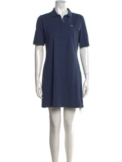 Pre-owned Lacoste Mini Dress In Blue