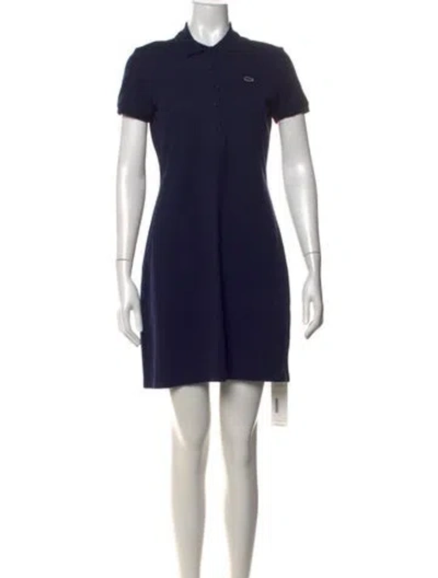 Pre-owned Lacoste Mini Dress In Blue