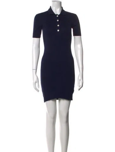 Pre-owned Lacoste Mini Dress In Blue