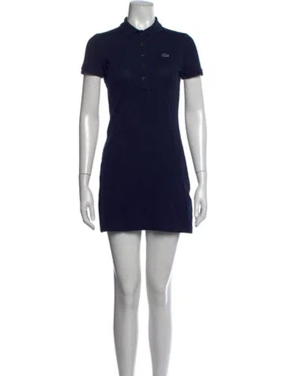 Pre-owned Lacoste Mini Dress In Blue