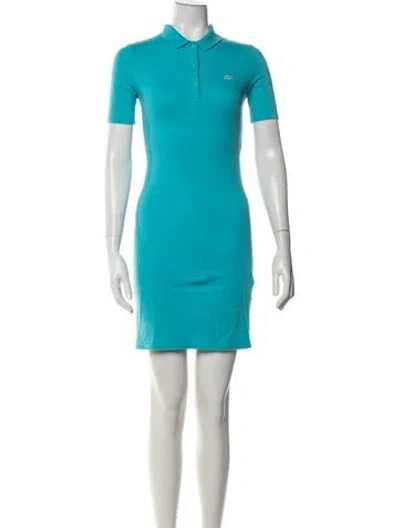 Pre-owned Lacoste Mini Dress In Blue