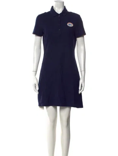 Pre-owned Lacoste Mini Dress In Blue
