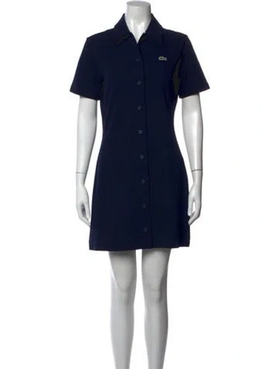 Pre-owned Lacoste Mini Dress In Blue
