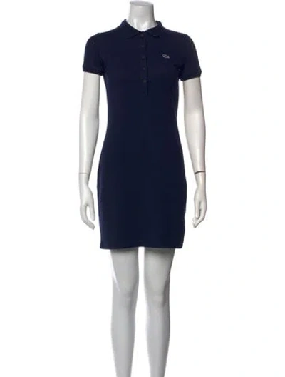 Pre-owned Lacoste Mini Dress In Blue