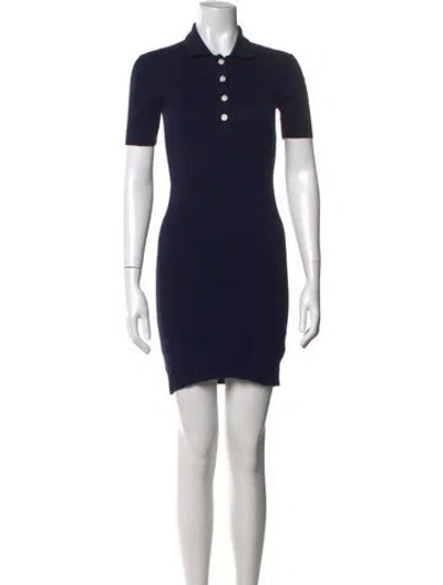 Pre-owned Lacoste Mini Dress In Blue