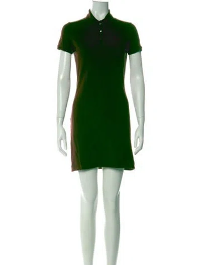 Pre-owned Lacoste Mini Dress In Burgundy