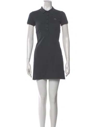 Pre-owned Lacoste Mini Dress In Gray