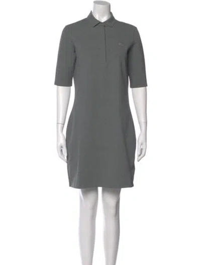 Pre-owned Lacoste Mini Dress In Gray