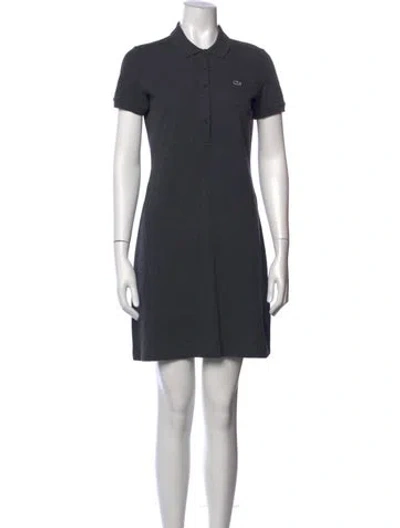 Pre-owned Lacoste Mini Dress In Gray