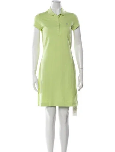 Pre-owned Lacoste Mini Dress In Green