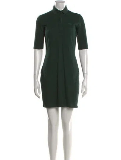 Pre-owned Lacoste Mini Dress In Green