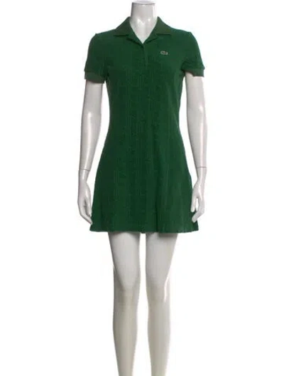 Pre-owned Lacoste Mini Dress In Green