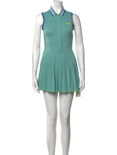Pre-owned Lacoste Mini Dress In Green