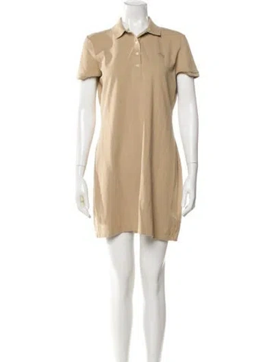 Pre-owned Lacoste Mini Dress In Neutral
