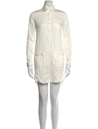 Pre-owned Lacoste Mini Dress In Neutrals