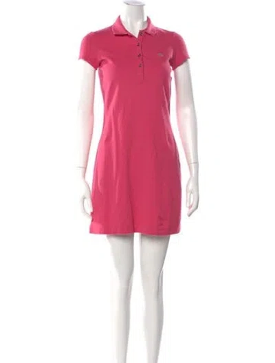 Pre-owned Lacoste Mini Dress In Pink