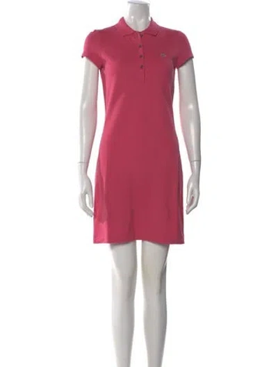 Pre-owned Lacoste Mini Dress In Pink