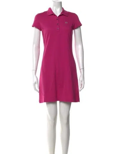 Pre-owned Lacoste Mini Dress In Pink