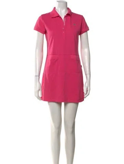 Pre-owned Lacoste Mini Dress In Pink