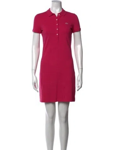 Pre-owned Lacoste Mini Dress In Pink