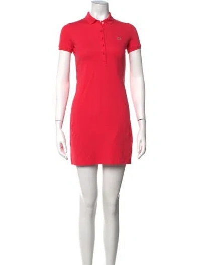 Pre-owned Lacoste Mini Dress In Pink