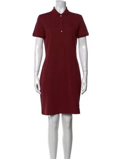 Pre-owned Lacoste Mini Dress In Red