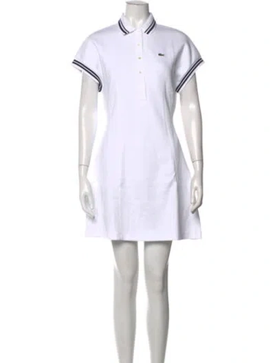 Pre-owned Lacoste Mini Dress W/ Tags In White