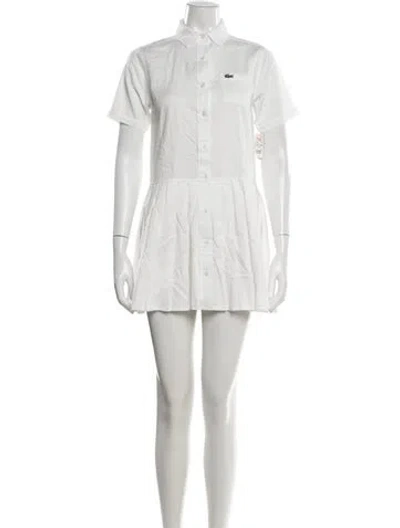 Pre-owned Lacoste Mini Dress W/ Tags In White