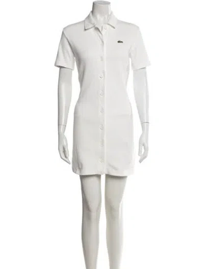 Pre-owned Lacoste Mini Dress In White