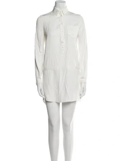 Pre-owned Lacoste Mini Dress In White