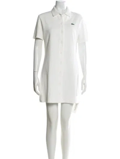 Pre-owned Lacoste Mini Dress In White