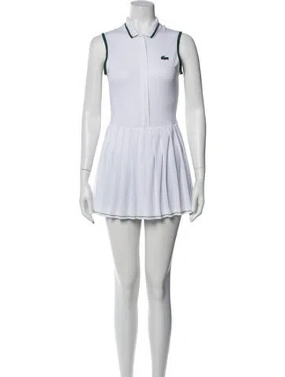 Pre-owned Lacoste Mini Dress In White