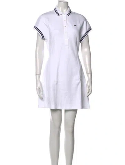 Pre-owned Lacoste Mini Dress In White