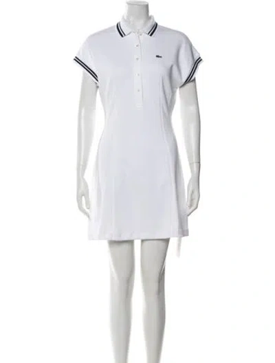Pre-owned Lacoste Mini Dress In White