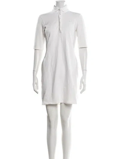 Pre-owned Lacoste Mini Dress In White