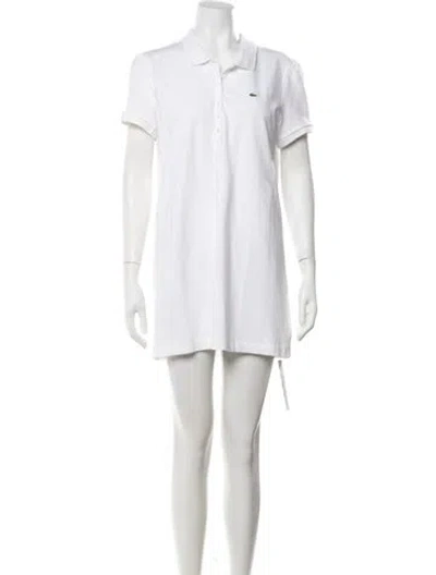 Pre-owned Lacoste Mini Dress In White