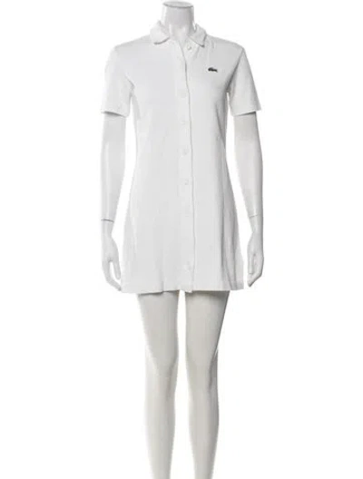 Pre-owned Lacoste Mini Dress In White