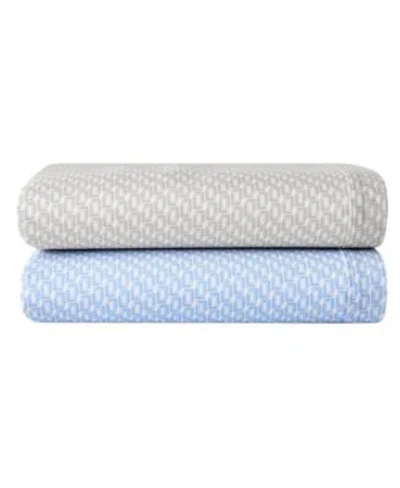 Lacoste Mini Geo Logo Cotton Sheet Set In Multi