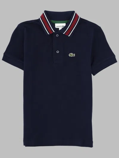 Lacoste Mini Pique Fashion Polo For Kids In Blue
