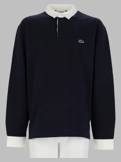 Lacoste Mini Piqué Polo Shirt For Men In Black