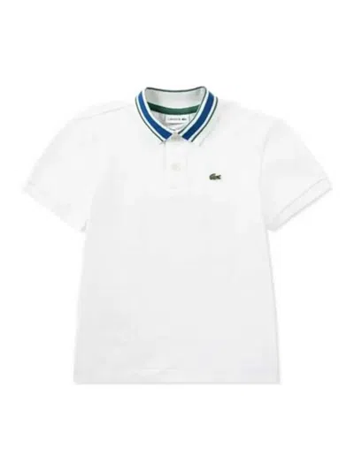 Lacoste Mini Polo For Boys In White