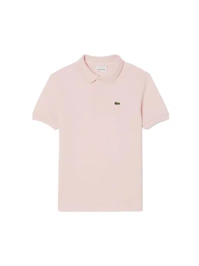 Lacoste Mini Polo Shirt For Kids In Pink