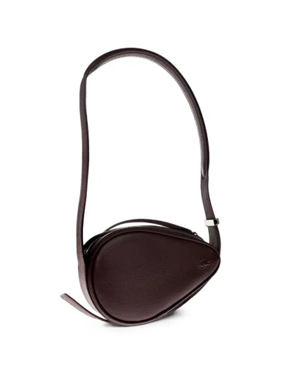 Lacoste Mini Racket Smash Court Shoulder Bag In Brown