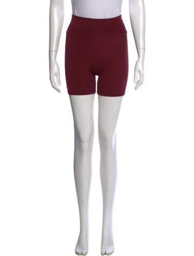 Pre-owned Lacoste Mini Shorts In Burgundy