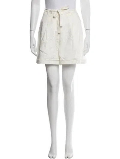 Pre-owned Lacoste Mini Shorts In White